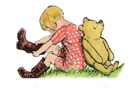 Pooh Corner Logo Large white etext