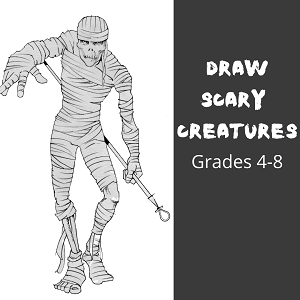 Draw Scary Creatures oct 13